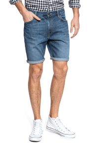 Lee - SPODENKI LEE RIDER SHORT FLICK DARK L73FLJKA 112120537. Materiał: jeans