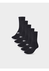 4f - 4F Skarpetki casual za kostkę (5-pack) dziecięce - czarne 32-34. Kolor: wielokolorowy. Materiał: poliamid, włókno, bawełna, materiał #1
