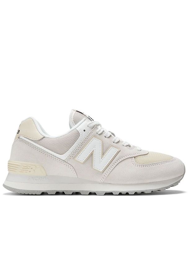Buty New Balance U574FOG - beżowe. Kolor: beżowy. Materiał: guma, skóra, zamsz, materiał, syntetyk. Szerokość cholewki: normalna. Model: New Balance 574