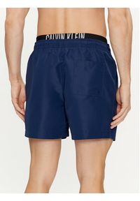 Calvin Klein Swimwear Szorty kąpielowe KM0KM00992 Granatowy Regular Fit. Kolor: niebieski. Materiał: syntetyk #4