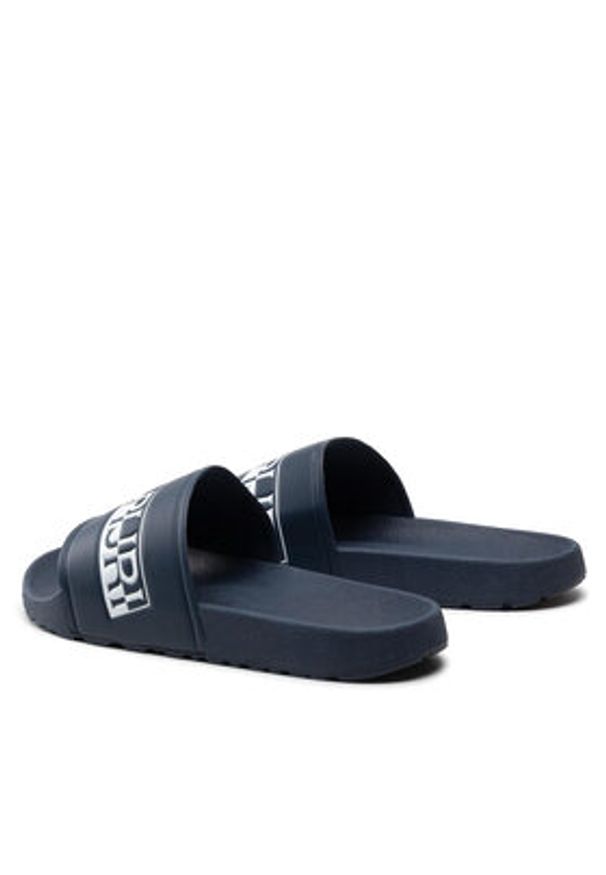 Napapijri Klapki Stream NP0A4GTW Granatowy. Kolor: niebieski. Materiał: skóra