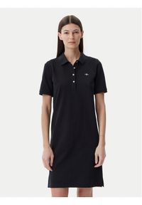 GANT - Gant Sukienka codzienna Shield 4201529 Czarny Regular Fit. Okazja: na co dzień. Kolor: czarny. Materiał: bawełna. Typ sukienki: proste. Styl: casual #1