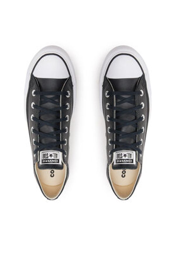 Converse Trampki Ctas Lift Clean Ox 561681C Czarny. Kolor: czarny. Materiał: skóra