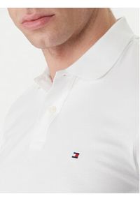 TOMMY HILFIGER - Tommy Hilfiger Polo MW0MW42743 Biały Slim Fit. Typ kołnierza: polo. Kolor: biały. Materiał: bawełna #3