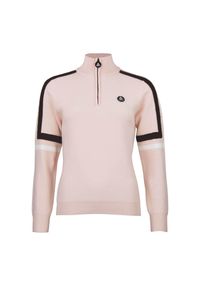 PEAK MOUNTAIN - Bardzowy golf 1/2 zamek damski Peak Mountain Asta. Typ kołnierza: golf. Kolor: różowy. Sport: golf #1