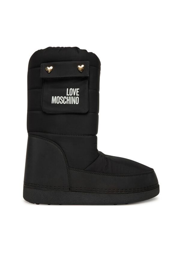 Love Moschino - LOVE MOSCHINO Śniegowce JA24452G0NISL000 Czarny. Kolor: czarny. Materiał: materiał