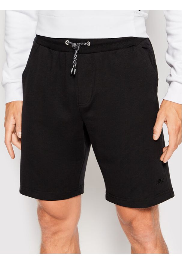 CMP Szorty sportowe 32D8137 Czarny Regular Fit. Kolor: czarny. Materiał: bawełna. Styl: sportowy