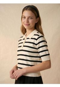 Sinsay - Sweter w paski z bawełną - wielobarwny. Materiał: bawełna. Wzór: paski #1