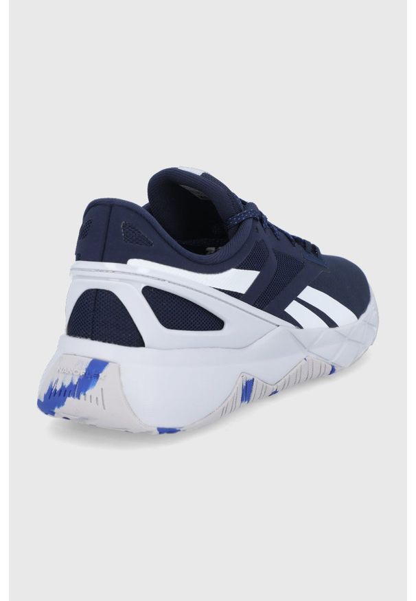 Reebok - Buty Nanoflex. Nosek buta: okrągły. Zapięcie: sznurówki. Kolor: niebieski. Materiał: guma