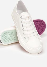 Born2be - Białe Zmieniające Kolor Trampki Maodolina. Nosek buta: okrągły. Zapięcie: sznurówki. Kolor: biały. Materiał: materiał, guma. Styl: klasyczny
