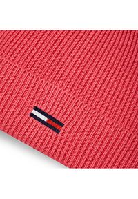 Tommy Jeans Czapka Tjw Elongated Flag Beanie AW0AW16102 Różowy. Kolor: różowy. Materiał: materiał