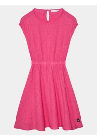 Calvin Klein Jeans Sukienka codzienna IG0IG02484 Różowy Regular Fit. Okazja: na co dzień. Kolor: różowy. Materiał: syntetyk. Typ sukienki: proste. Styl: casual #1