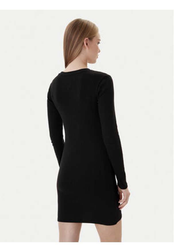 Tommy Jeans Sukienka codzienna Linear DW0DW21902 Czarny Slim Fit. Okazja: na co dzień. Kolor: czarny. Materiał: bawełna. Typ sukienki: proste. Styl: casual