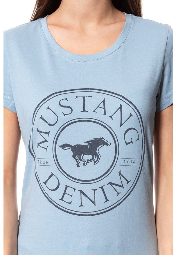 Mustang - MUSTANG T SHIRT DAMSKI Alexia C Print 1009056 5084. Wzór: nadruk