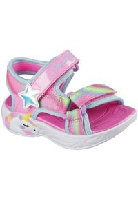 skechers - Sandały Skechers Unicorn Dreams Sanda, Dzieci. Kolor: różowy. Materiał: materiał