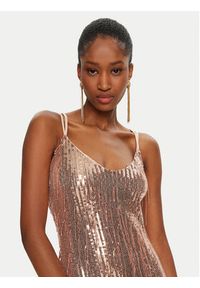 Rinascimento Sukienka wieczorowa CFC0121687003 Złoty Regular Fit. Kolor: złoty. Materiał: syntetyk. Styl: wizytowy #4