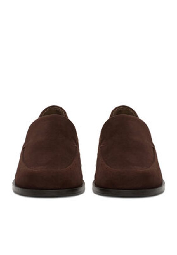 Gino Rossi - GINO ROSSI Lordsy CEO-124883 Brązowy. Kolor: brązowy. Materiał: zamsz, skóra