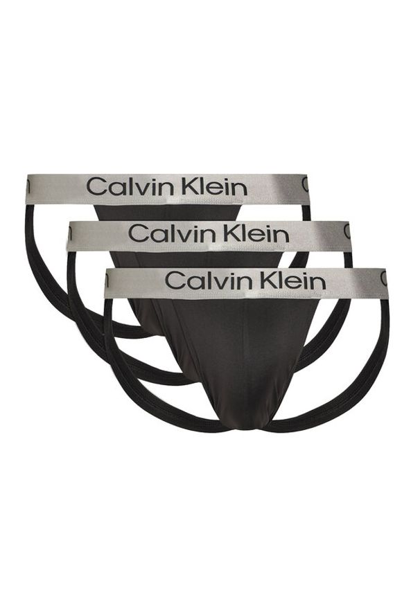 Calvin Klein Underwear Komplet slipów Jock Strap LV00NB4121 Czarny. Kolor: czarny. Materiał: syntetyk