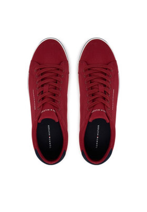 TOMMY HILFIGER - Tommy Hilfiger Tenisówki Vulc Core Long Lace FM0FM05688 Bordowy. Kolor: czerwony. Materiał: materiał