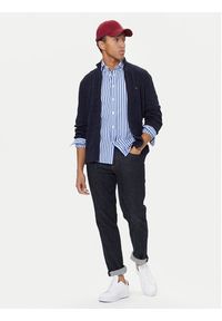 TOMMY HILFIGER - Tommy Hilfiger Kardigan MW0MW40440 Granatowy Regular Fit. Kolor: niebieski. Materiał: bawełna
