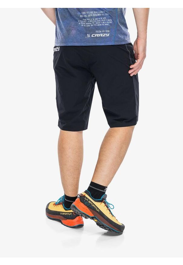 CRAZY - Krótkie spodenki męskie Crazy Short Resolution. Kolor: czarny. Długość: krótkie. Sport: turystyka piesza