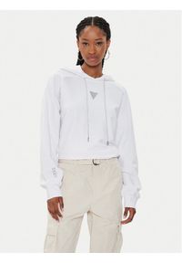 Guess Bluza W4GQ12 KBK32 Biały Regular Fit. Kolor: biały. Materiał: syntetyk, bawełna