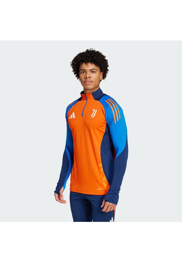 Adidas - Bluza Juventus Tiro 24 Competition Training. Kolor: pomarańczowy. Materiał: dresówka, materiał. Sport: piłka nożna