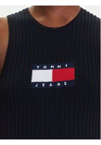 Tommy Jeans Sukienka dzianinowa DW0DW20877 Czarny Slim Fit. Kolor: czarny. Materiał: wiskoza #3