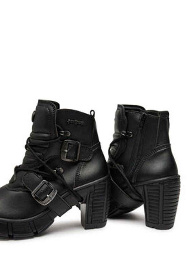 NEW ROCK Botki M-TRCASCO004-V2 Czarny. Kolor: czarny. Materiał: skóra. Styl: rockowy