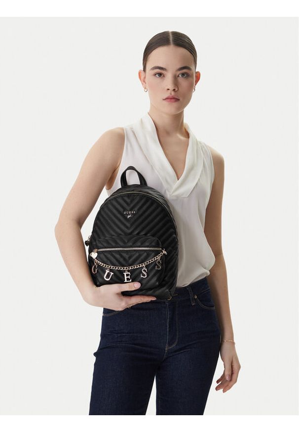 Guess Plecak J4RZ17 WFZL0 Czarny. Kolor: czarny. Materiał: skóra