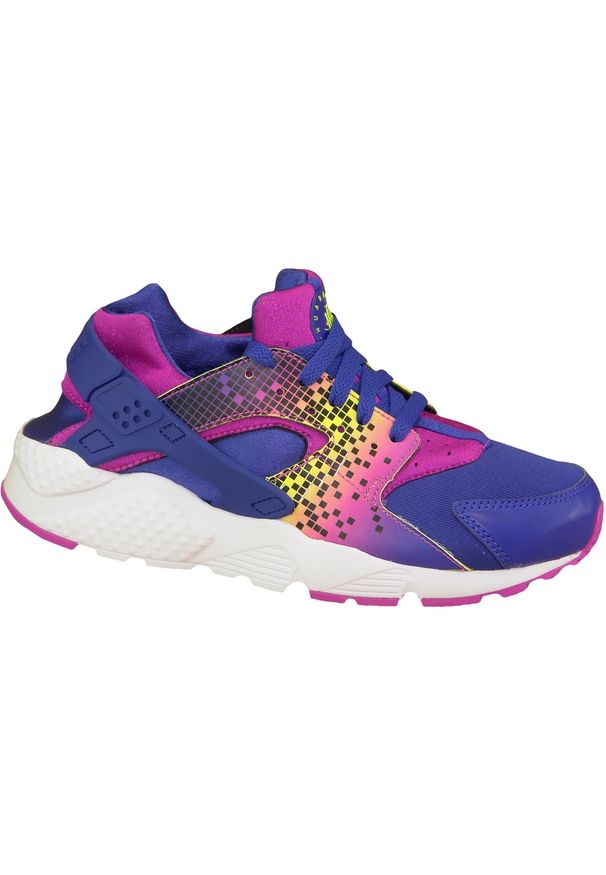 Nike Huarache Run Print Gs 704946-500. Kolor: fioletowy. Szerokość cholewki: normalna. Wzór: nadruk. Model: Nike Huarache. Sport: bieganie