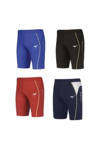 Krótkie premium Mizuno JPN mid tight. Kolor: niebieski, wielokolorowy, biały. Sport: bieganie #1