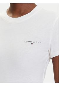 Tommy Jeans T-Shirt Linear DW0DW21164 Écru Slim Fit. Materiał: bawełna #3