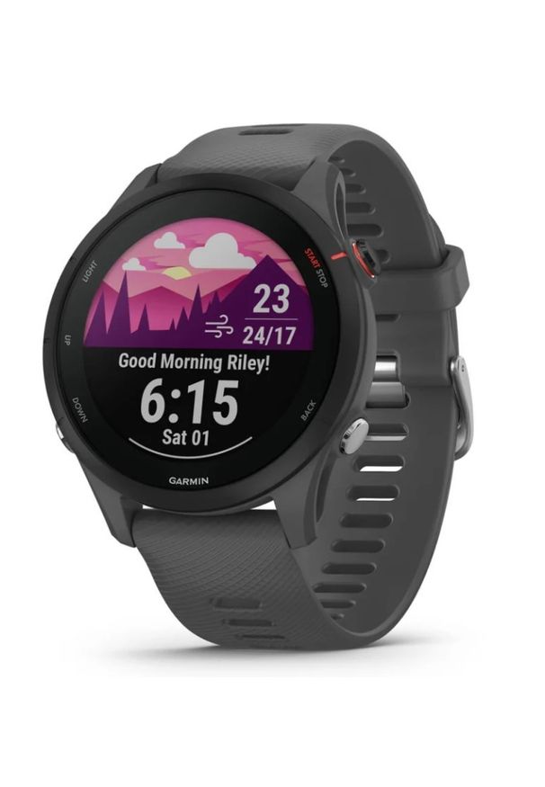 GARMIN - Garmin Forerunner 255 popielaty. Kolor: szary. Styl: elegancki, sportowy, casual