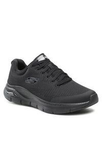 skechers - Skechers Sneakersy Arch Fit 232040/BBK Czarny. Kolor: czarny. Materiał: materiał #9