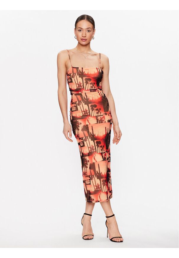Hugo Sukienka codzienna Nalinda 50489110 Kolorowy Slim Fit. Okazja: na co dzień. Materiał: syntetyk. Wzór: kolorowy. Typ sukienki: proste. Styl: casual