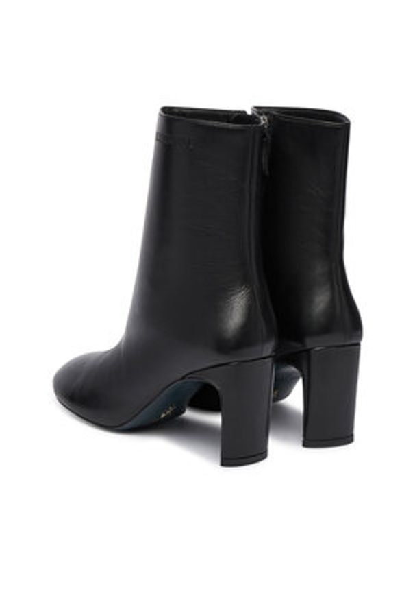 Patrizia Pepe Botki 2Y0036 L048 K103 Czarny. Kolor: czarny. Materiał: skóra