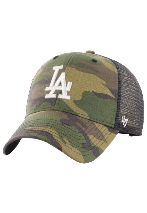 Męska czapka z daszkiem 47 Brand Los Angeles Dodgers Branson Cap. Kolor: zielony. Materiał: poliester, bawełna. Styl: sportowy