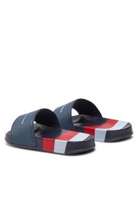 TOMMY HILFIGER - Tommy Hilfiger Klapki Stripes Pool Slide T3B0-33458-1172Y Granatowy. Kolor: niebieski