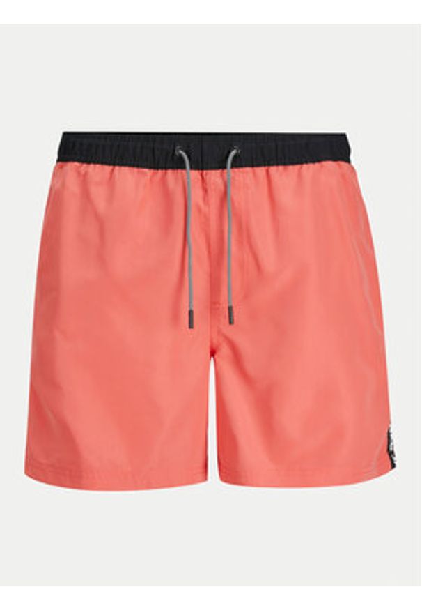 Jack & Jones - Jack&Jones Szorty kąpielowe Fiji 12253129 Różowy Regular Fit. Kolor: różowy. Materiał: syntetyk