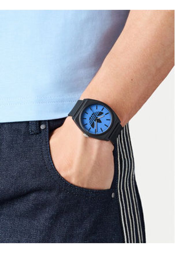 Adidas - adidas Zegarek AO Street Project Two AOST25547 Czarny. Kolor: czarny. Styl: street