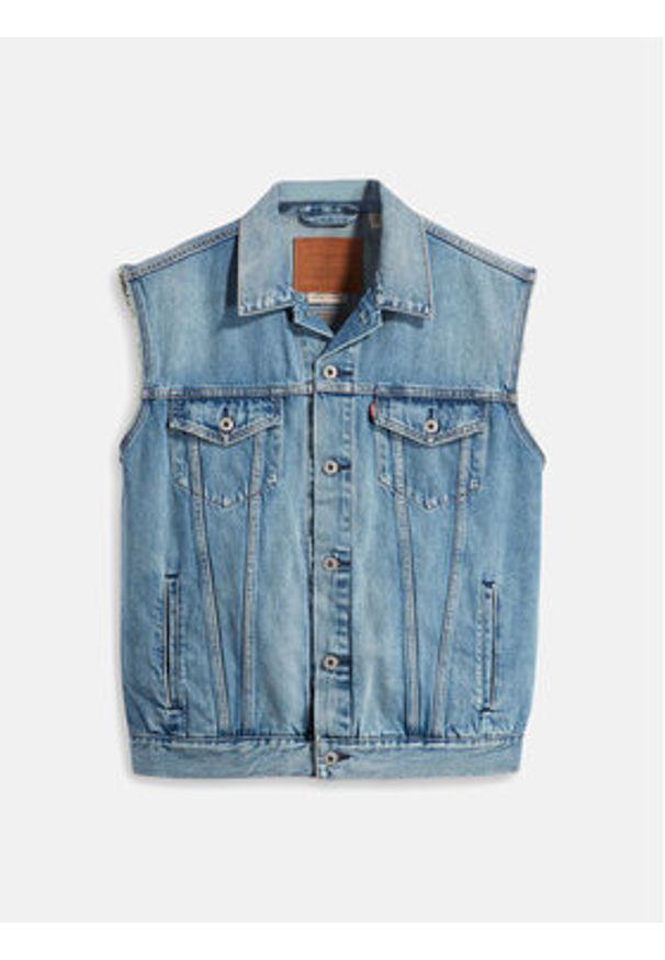 Levi's® Kamizelka A5789-0000 Niebieski Regular Fit. Kolor: niebieski. Materiał: jeans, bawełna