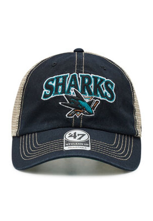 47 Brand Czapka z daszkiem Nhl San Jose Sharks Trucker H-TSCLA22LAP-VB Czarny. Kolor: czarny. Materiał: materiał