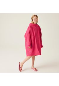 Regatta - Dziecięcy wodoodporny szlafrok do przewijania. Kolor: różowy. Materiał: tkanina #1