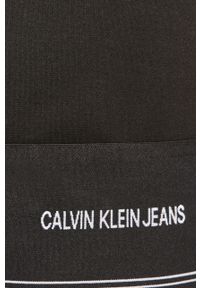 Calvin Klein Jeans - Top. Okazja: na co dzień. Kolor: czarny. Materiał: materiał, wiskoza, dzianina, elastan, poliester. Wzór: nadruk. Styl: casual #5