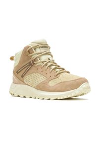 Buty turystyczne damskie Merrell Wildwood Mid Ltr Wp. Okazja: na co dzień. Kolor: beżowy