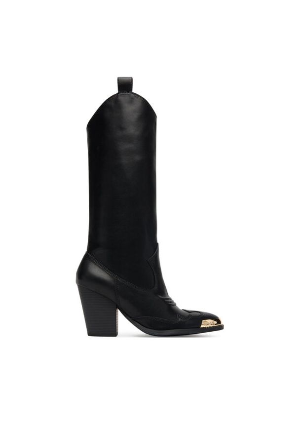 Versace Jeans Couture Kowbojki 79VA3S12 Czarny. Kolor: czarny. Materiał: skóra