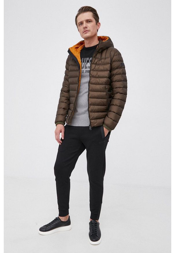 Hetrego - Kurtka puchowa. Okazja: na co dzień. Kolor: zielony. Materiał: puch. Styl: casual