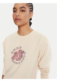 Roxy Bluza Vl Surf Stoked Hoodie Brushed ERJFT05028 Beżowy Regular Fit. Kolor: beżowy. Materiał: bawełna #3