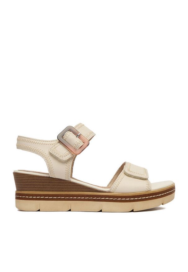 Remonte Sandały CEO-D2L58-60 Écru. Materiał: skóra